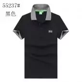 hugo boss t-shirt slim fit pas cher polo lapel short sleeves b55237 black